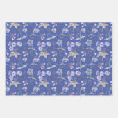 トレンディーかわいらしフラワーズガーデン第1誕生日 ラッピングペーパーシート (正面3)