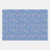 トレンディーかわいらしフラワーズガーデン第1誕生日 ラッピングペーパーシート (正面2)