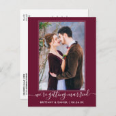 トレンディーがバーグンディと結婚する日取りを救う ポストカード (正面/裏面)