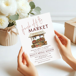 トレンディーが市場から出てブライダルシャワー 招待状