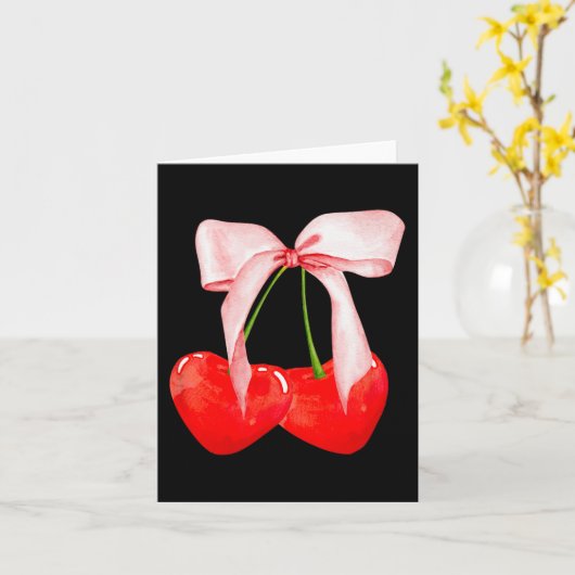 トレンディーさくらんぼソフトガールエラピンクボウリボン価 カード (黄色い花)