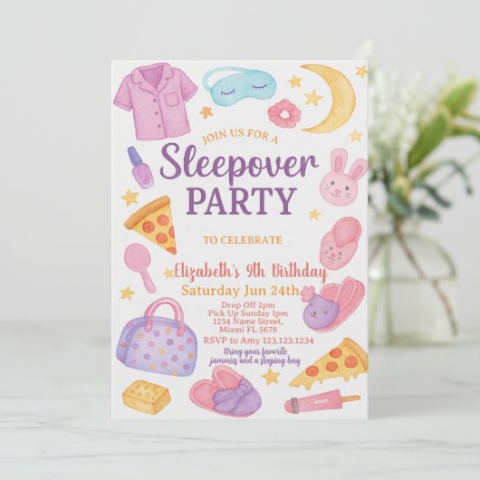 トレンディーそり誕生日招待状 招待状 (スタンド正面)