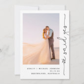 トレンディーだね 私たちはイエス 受付のみ 2枚の写真 招待状 (正面)