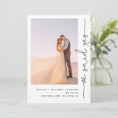 トレンディーだね 私たちはイエス 受付のみ 2枚の写真 招待状 (スタンド正面)