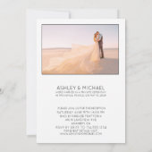 トレンディーだね 私たちはイエス 受付のみ 2枚の写真 招待状 (裏面)