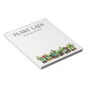 トレンディーとおもしろい植物レディとサボテン ノートパッド (アングル)