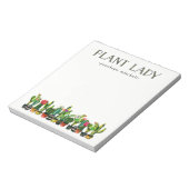 トレンディーとおもしろい植物レディとサボテン ノートパッド (回転)