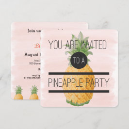 トレンディーとおもしろいPineappleパーティー 招待状