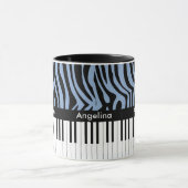 トレンディーとお尻の音楽デザインのピアノ鍵 マグカップ (中央)