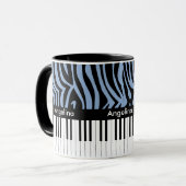 トレンディーとお尻の音楽デザインのピアノ鍵 マグカップ (正面左)