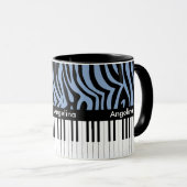 トレンディーとお尻の音楽デザインのピアノ鍵 マグカップ (正面右)