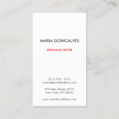 トレンディーとお尻ブラック/ホワイトシェブロンパターン 名刺 (裏面)