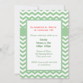 トレンディーとエレガントクラシックchevron birthday 招待状 (裏面)