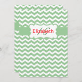 トレンディーとエレガントクラシックchevron birthday 招待状 (正面/裏面)