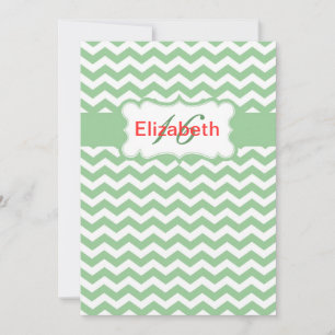 トレンディーとエレガントクラシックchevron birthday 招待状