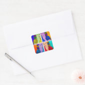 トレンディーとカラフル スクエアシール (封筒)