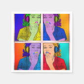 トレンディーとカラフル スタンダードカクテルナプキン (正面)