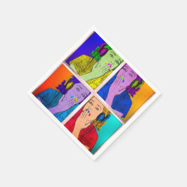 トレンディーとカラフル スタンダードカクテルナプキン