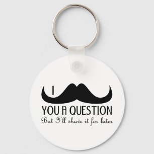 トレンディーとクールI mustache you a question キーホルダー