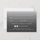 トレンディーとグレーモダングラデーショグラデーションンの美しいサロン (裏面)