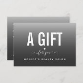 トレンディーとグレーモダングラデーショグラデーションンの美しいサロン (正面/裏面)