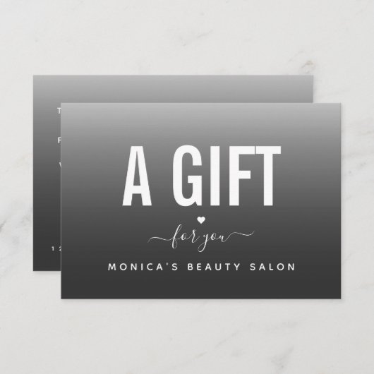 トレンディーとグレーモダングラデーショグラデーションンの美しいサロン (正面/裏面)