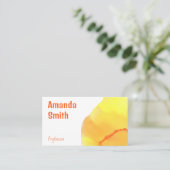 トレンディーとシンプル抽象芸術の淡色クール 名刺 (スタンド正面)