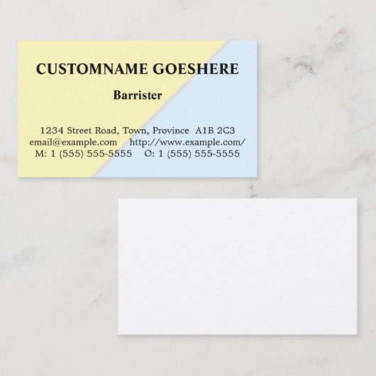 トレンディーとモダン弁護士の名刺 名刺 (正面/裏面)