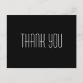 トレンディーと安価な黒ありがとうポストカード ポストカード (正面)