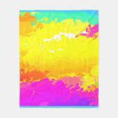 トレンディーと時代を超越した雲の模様アート フリースブランケット (正面)