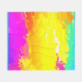 トレンディーと時代を超越した雲の模様アート フリースブランケット (正面(横))