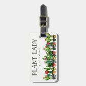 トレンディーと植おもしろい物のレディ（サボテン） ラゲッジタグ (正面縦)