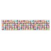 トレンディーと芸術的水彩マカロンプリント ショートテーブルランナー (横)