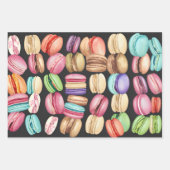 トレンディーと芸術的水色マカロンパターン ラッピングペーパーシート (正面)