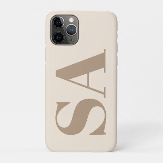 トレンディーなアンティークホワイトのモノグラムケースメイト Case-Mate iPhoneケース (裏)