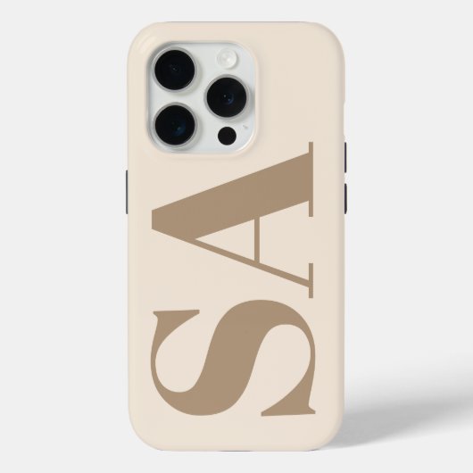 トレンディーなアンティークホワイトのモノグラムケースメイト Case-Mate iPhoneケース (裏面)
