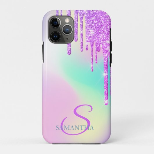 トレンディーなギラギラの滴ホログラフィック Case-Mate iPhoneケース (裏面)