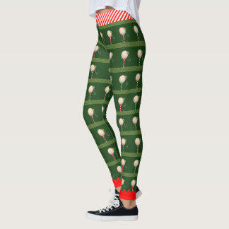 トレンディーなクリスマスゴルフ レギンス
