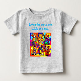 トレンディーなスーパーヒーロー ベビーTシャツ