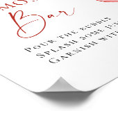 トレンディーなメドウストロベリーベイビーシャワーマモーザバー ポスター (角)