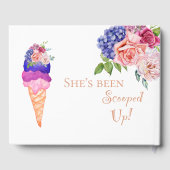 トレンディーな彼女がアイスクリームを手に入れた！ ブライズシャワーパーティー ゲストブック (裏面)