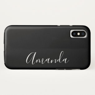 トレンディーな手書き風フォント (黒) iPhone X ケース