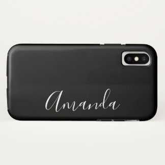 トレンディーな手書き風フォント (黒) iPhone X ケース