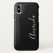 トレンディーな手書き風フォント (黒) Case-Mate iPhoneケース (裏面)