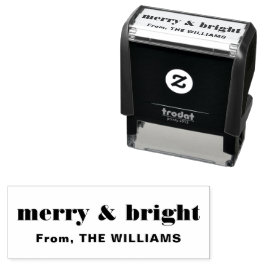 トレンディーな楽しい明るい大胆なクリスマスの名言 名前 セルフインキングスタンプ