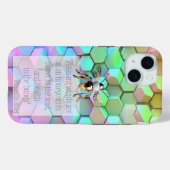 トレンディーな聖書の青紫色と緑とピンクのハニカムビー Case-Mate iPhoneケース (裏面 (横))