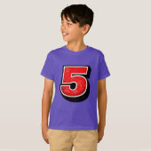 トレンディーな5歳の誕生日Tシャツ Tシャツ (正面フル)
