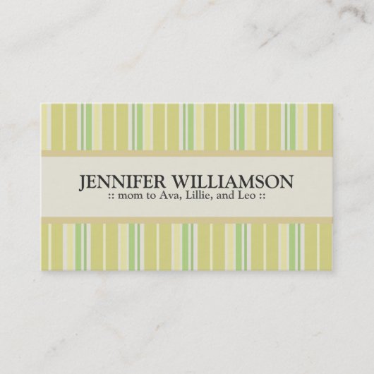 トレンディーによってカスタマイズお母さんのテレホンカードは縞で飾ります: 02 コーリングカード (正面)