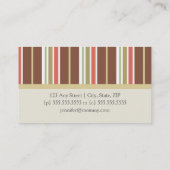 トレンディーによってカスタマイズお母さんのテレホンカードは縞で飾ります: 09 コーリングカード (裏面)