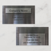 トレンディーによってブラシをかけられる鋼板 名刺 (正面/裏面)